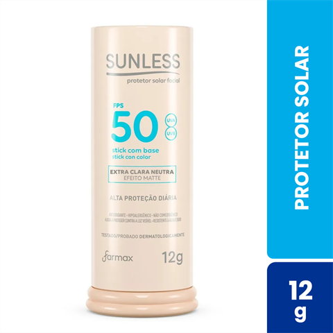 Protetor Solar Facial Sunless Stick Extra Clara Neutra Com 12g