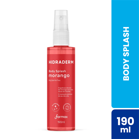 Body Splash Hidraderm Morango Com 190ml