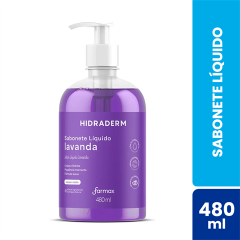 Sabonete Líquido Hidraderm Lavanda Com 480ml