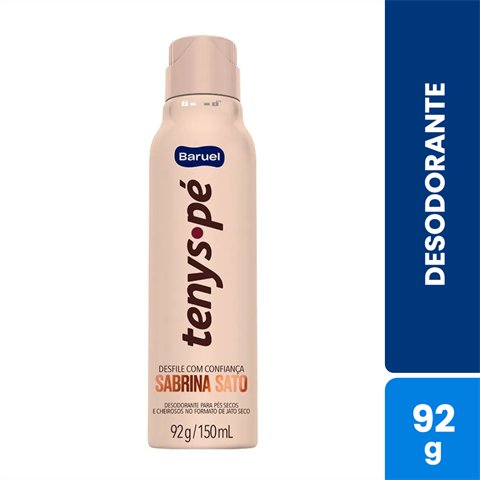 Desodorante Para Os Pés Tenys Pé Baruel Aerossol Sabrina Sato Com 92g