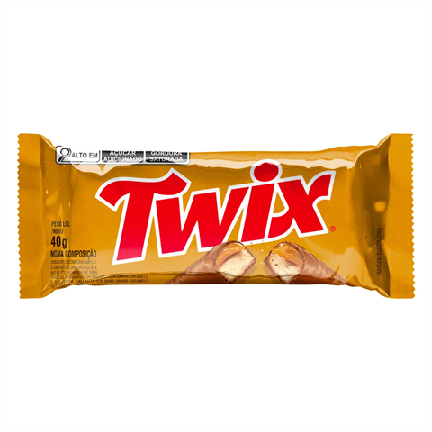 Chocolate Twix Caramelo Com 40g