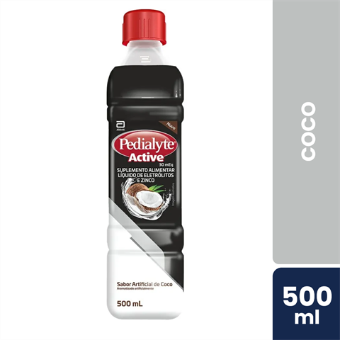 Suplemento Hidreletrolítico Pedialyte Active Sabor Coco Com 500ml