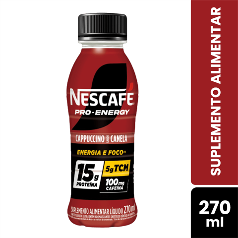 Suplemento Alimentar Nescafé Pro-Energy Cappuccino Sabor Canela Com 270ml