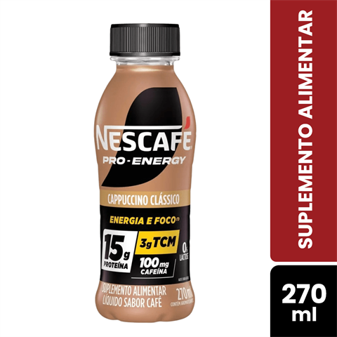 Suplemento Alimentar Nescafé Pro-Energy Cappuccino Clássico Com 270ml