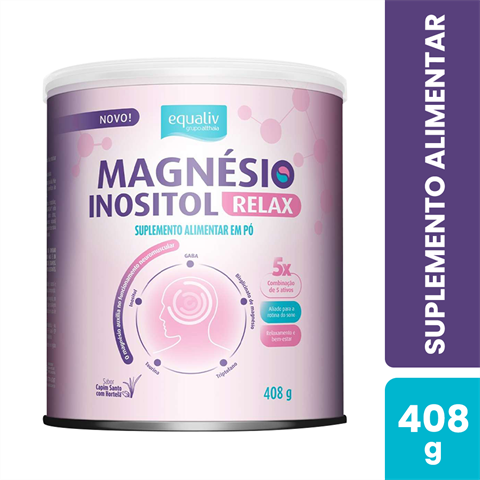 Suplemento Alimentar Equaliv Magnésio Inositol Relax Com 408g