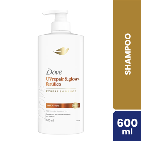 Shampoo Dove UV Repair & Glow+ Ferúlico Com 600ml