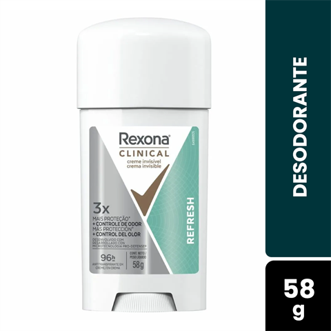 Desodorante Antitranspirante Rexona Clinical Stick Refresh Com 58g
