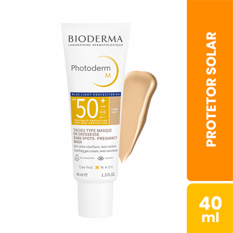 Protetor Solar Facial Bioderma Photoderm M FPS50+ Cor Claire Com 40ml