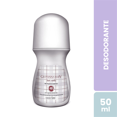 Desodorante Antitranspirante Giovanna Baby Roll-On Blanc Vanilla Com 50ml