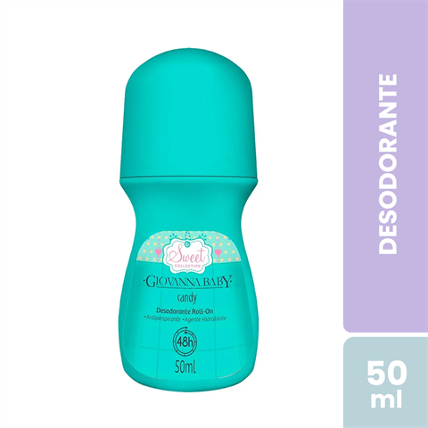 Desodorante Antitranspirante Giovanna Baby Roll-On Sweet Collection Candy Com 50ml