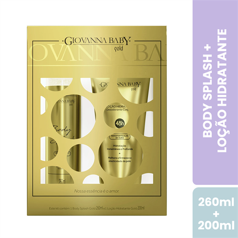 Kit Giovanna Baby Gold Body Splash 260ml + Loção Hidratante 200ml