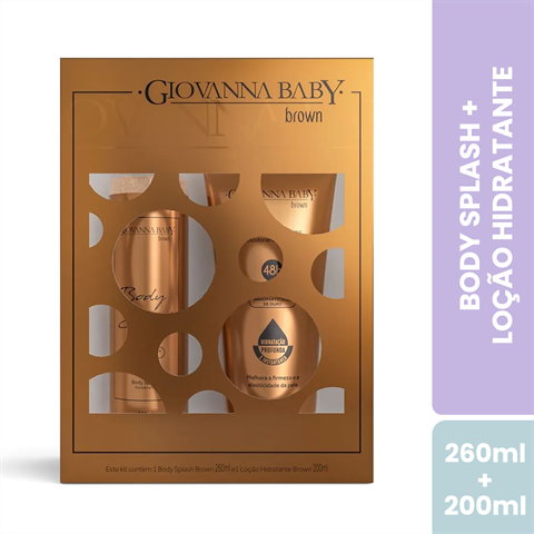 Kit Giovanna Baby Brown Body Splash 260ml + Loção Hidratante 200ml