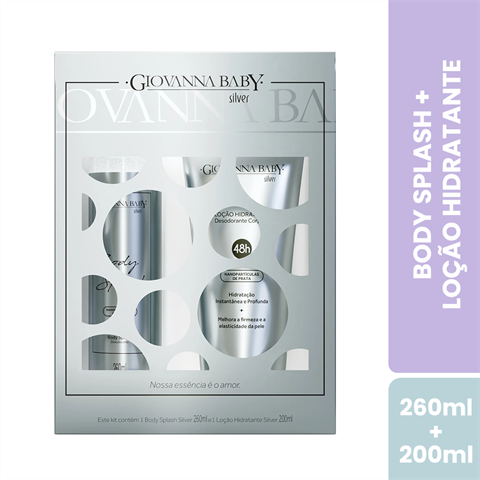 Kit Giovanna Baby Silver Body Splash 260ml + Loção Hidratante 200ml