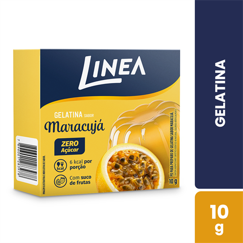 Gelatina Linea Sabor Maracuja Zero Açucar Com 10g