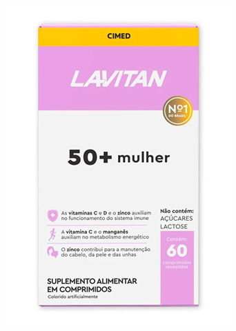 Suplemento Alimentar Lavitan 50+ Mulher Com 60 Comprimidos Revestidos