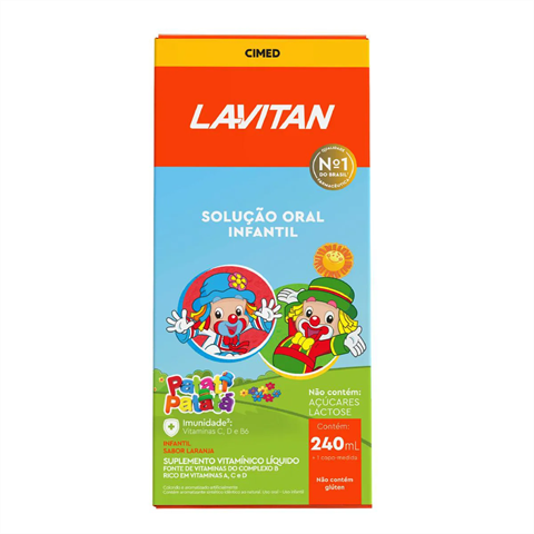 Suplemento Vitaminico Lavitan Solução Oral Infantil Sabor Laranja Com 240ml