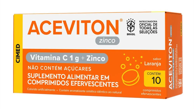 Aceviton Zinco Vitamina C 1g Com 10 Comprimidos Efervescentes