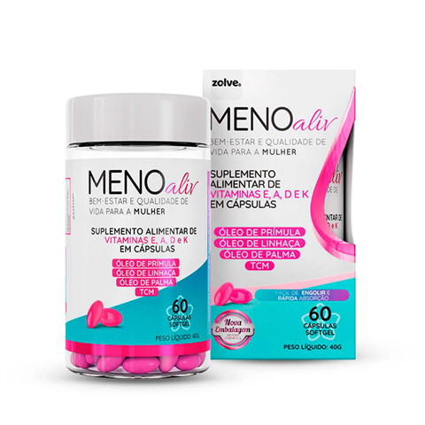Suplemento Alimentar Zolve Meno Aliv Polivitamínico Com 60 Cápsulas