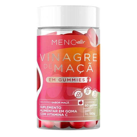 Suplemento Alimentar Zolve Meno+Aliv Vinagre De Maçã Em Gummies Sabor Maça Com 60 Gomas
