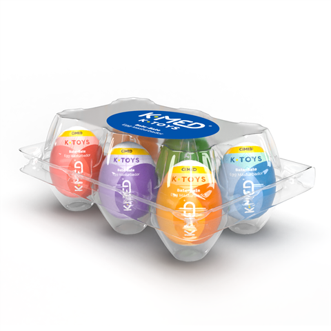 Masturbador Masculino K-Toys Eggs Bate Bate Com 6 Unidades