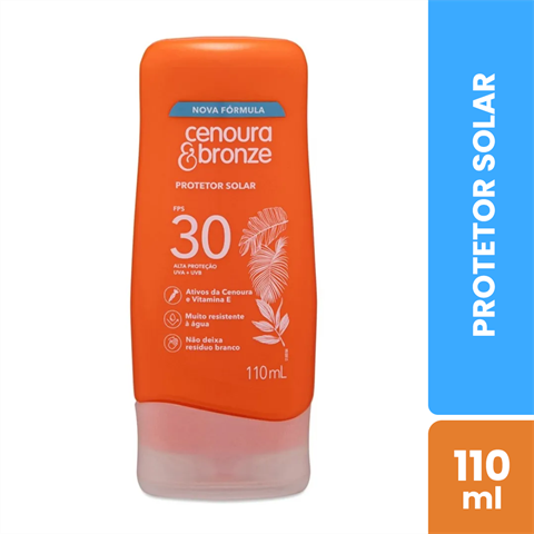 Protetor Solar Cenoura&Bronze FPS30 Com 110ml