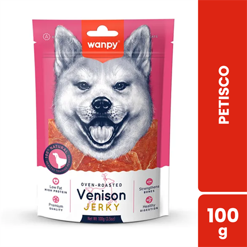 Petisco Para Cães Wanpy Fatias De Cervo Com 100g