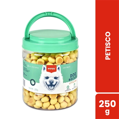 Petisco Para Cães Wanpy Mini Biscoito Leite E Queijo Com 250g