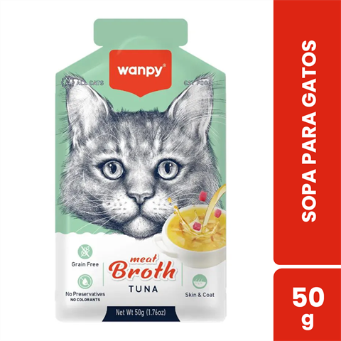Sopa Para Gatos Wanpy Sabor Atum Com 50g