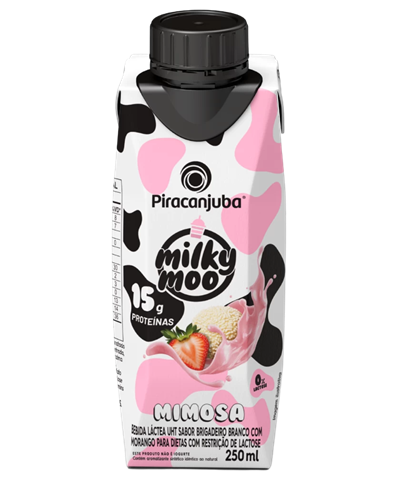 Bebida Láctea Piracanjuba Milky Moo Sabor Mimosa Com 250ml