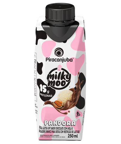 Bebida Láctea Piracanjuba Milky Moo Sabor Pandora Com 250ml