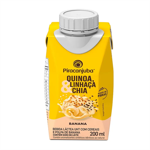 Bebida Láctea Piracanjuba Sabor Banana Com 200ml