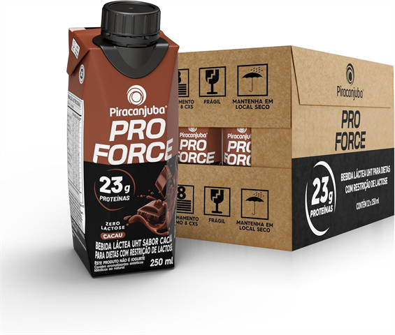 Bebida Láctea Piracanjuba Proforce Zero Lactose Sabor Cacau Com 250ml