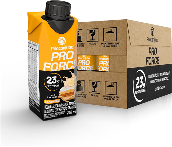 Bebida Láctea Piracanjuba Proforce Zero Lactose Sabor Banoffe Com 250ml