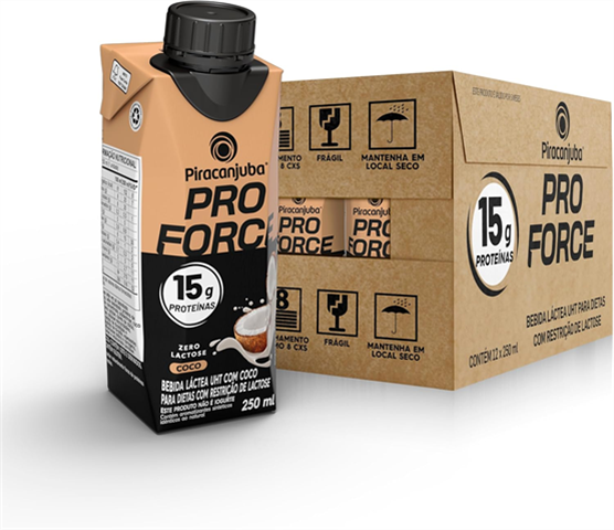 Bebida Láctea Piracanjuba Proforce Zero Lactose Sabor Coco Com 250ml