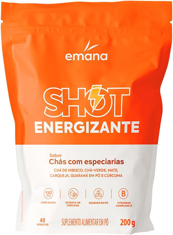 Suplemento Alimentar Emana Shot Energizante Sabor Chás Com Especiarias Com 200g