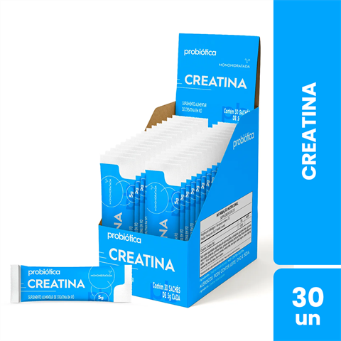 Creatina Probiótica Display Com 30 Sachês De 5g