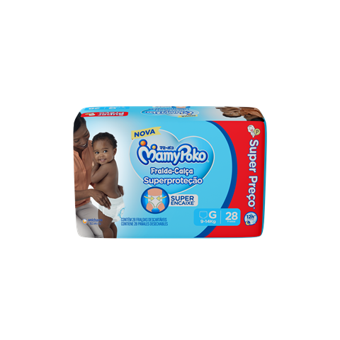 Fralda-Calça MamyPoko Superproteção G Com 28 Unidades