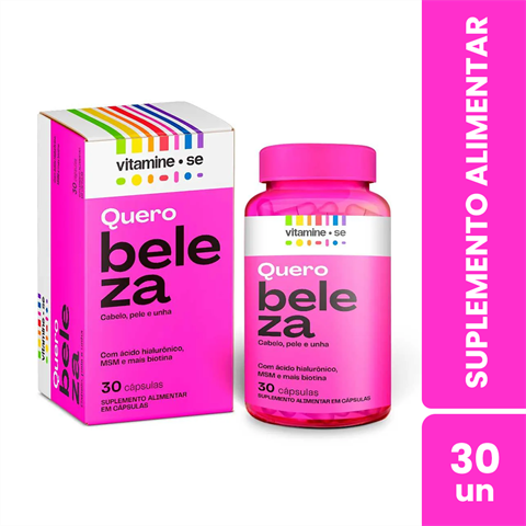 Suplemento Alimentar Vitamine-Se Beleza Com 30 Cápsulas
