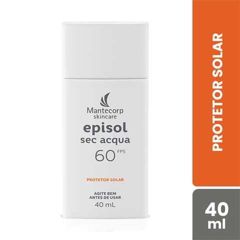 Protetor Solar Facial Mantecorp Skincare Episol Sec Acqua FPS60 Com 40ml