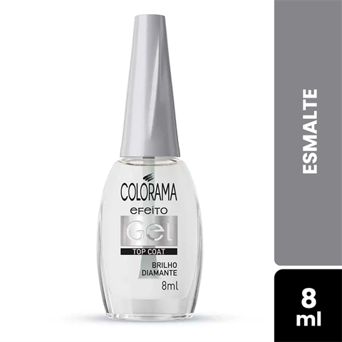 Esmalte Colorama Efeito Gel Top Coat Brilho Diamante Blister 8ml