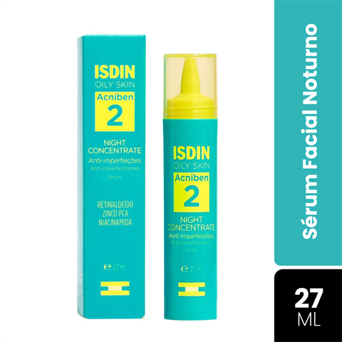 Sérum Facial Isdin Oily Skin Acniben 2 Night Concentrate Com 27ml