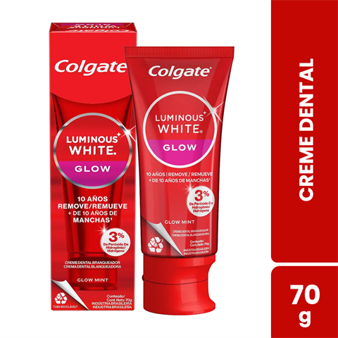 Creme Dental Colgate Luminous White Glow Com 70g