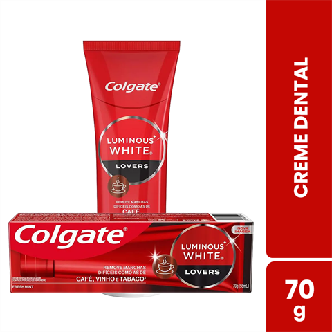 Creme Dental Colgate Luminous White Lovers Com 70g