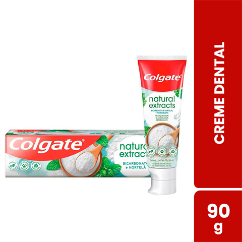 Creme Dental Colgate Natural Extracts Bicarbonato E Hortelã Com 90g