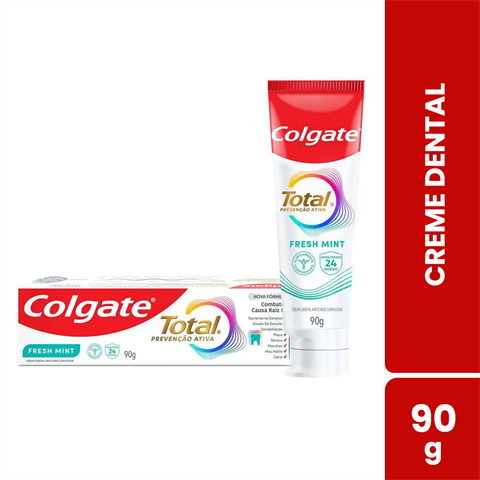 Creme Dental Colgate Total Prevenção Ativa Fresh Mint Com 90g