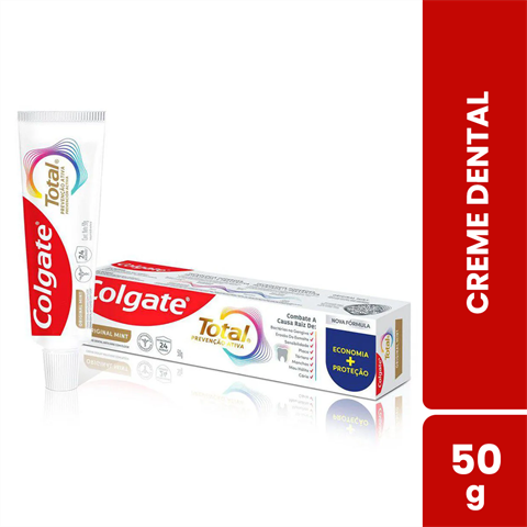 Creme Dental Colgate Total Prevenção Ativa Original Mint Com 50g