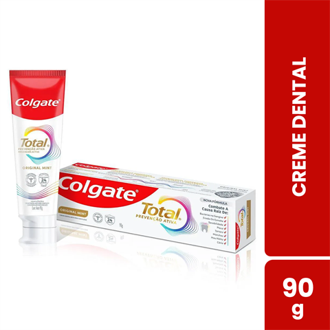 Creme Dental Colgate Total Prevenção Ativa Original Mint Com 90g