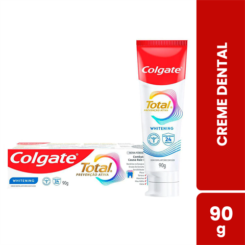 Creme Dental Colgate Total Prevenção Ativa Whitening Com 90g