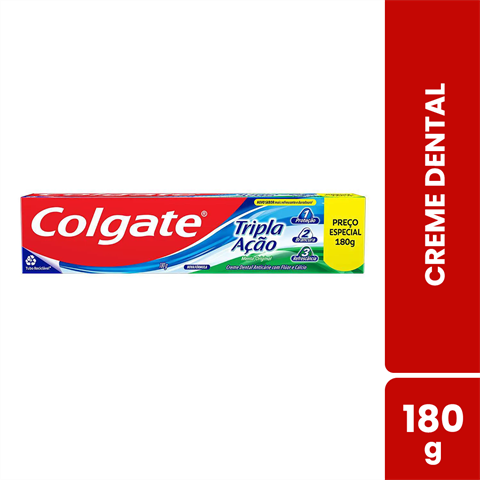 Creme Dental Colgate Tripla Ação Menta Original Com 180g