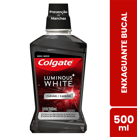 Enxaguante Bucal Colgate Luminous White Carvão Com 500ml